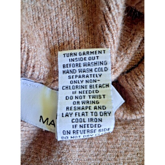 Magaschoni Women’s Small Tan Turtleneck Sweater Soft Knit Pullover - Picture 4 of 8